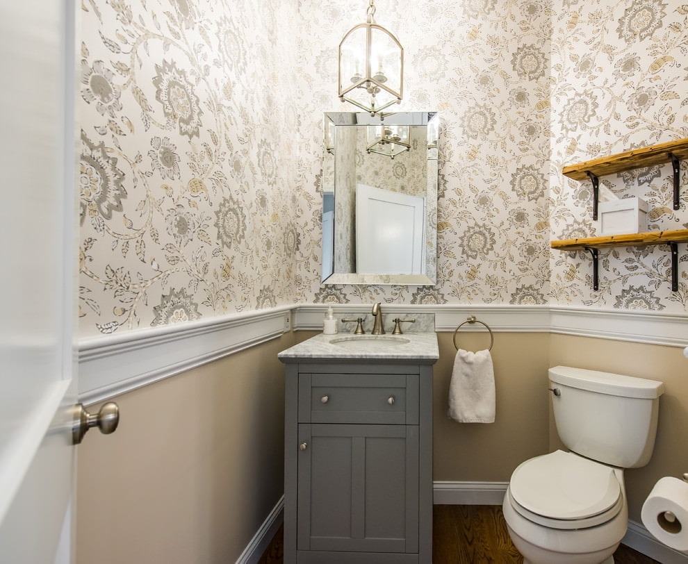 wardrobe in a combined bathroom