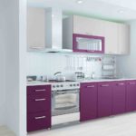 lilac color of the kitchen