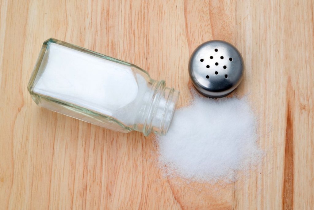 salt for grease stains