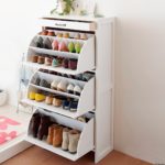 white shoe storage rack