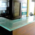 rectangular transparent kitchen countertop