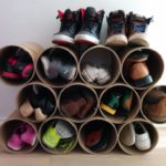 shoe storage cylinders