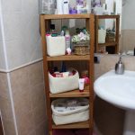 shelving in the bathroom