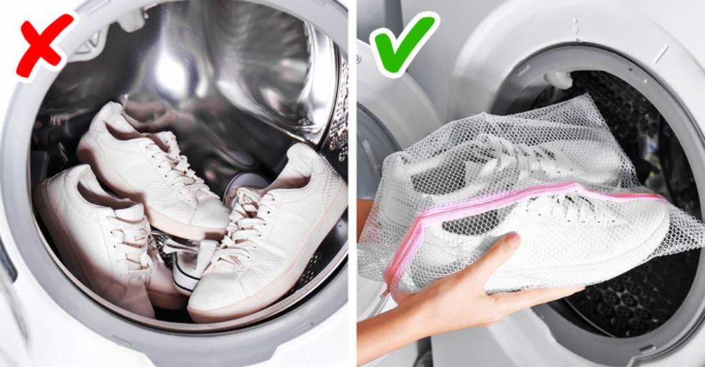 washing white sneakers