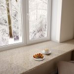 table by the window in the kitchen