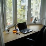 table in the bedroom itself