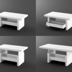 white coffee table