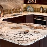 light marble kitchen countertop