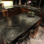 black marble kitchen countertop