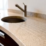 countertop with round washbasin