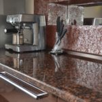 granite countertop with inlaid