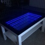 blue table with infinity effect