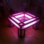 purple table with infinity effect