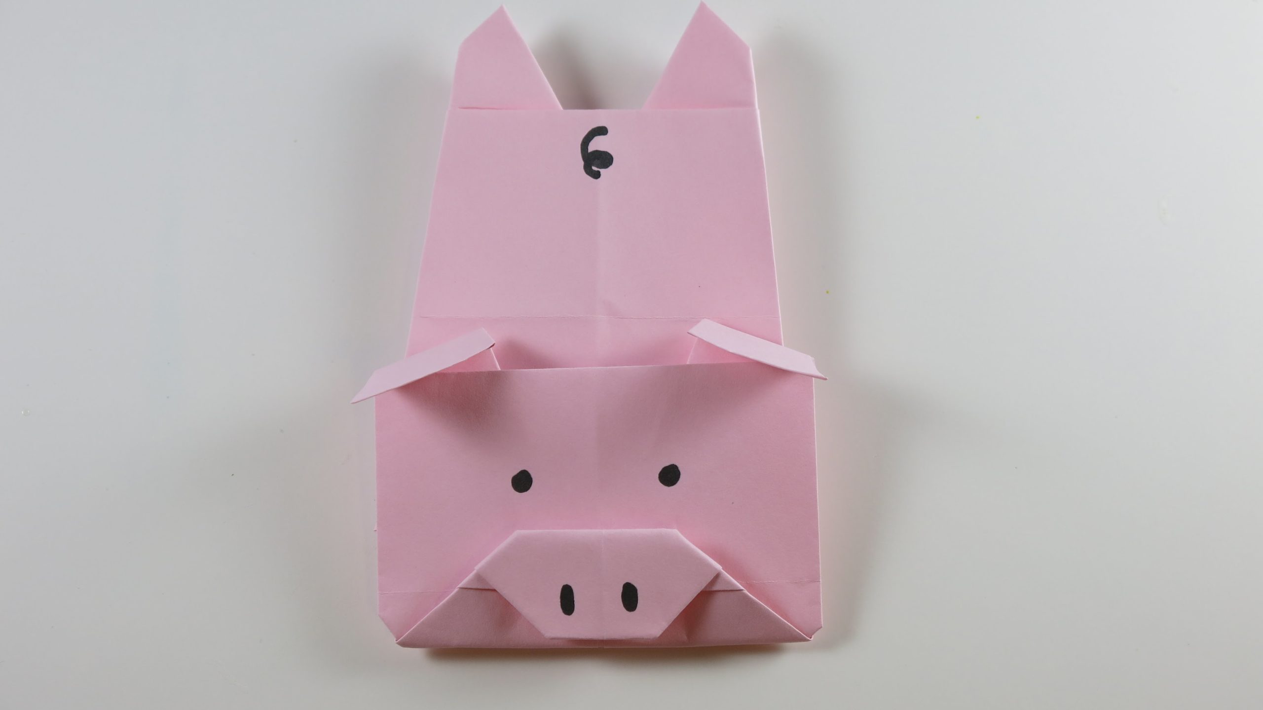 cochon en origami