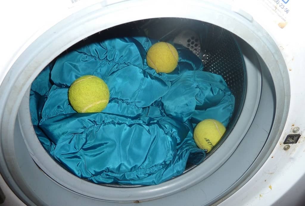 laundry with tennis balls