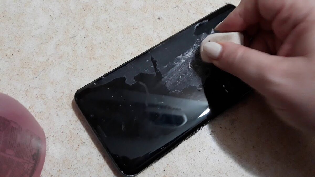 remove superglue from phone