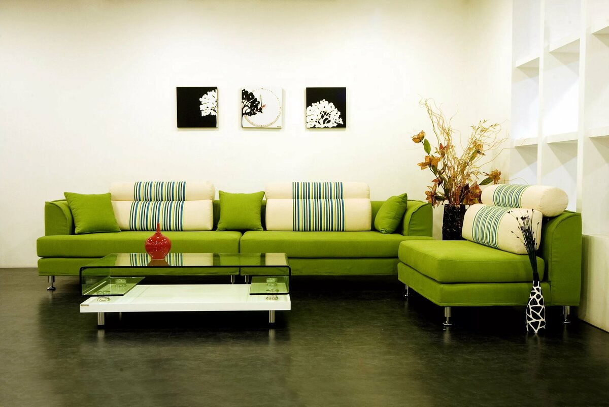 corner sofa green