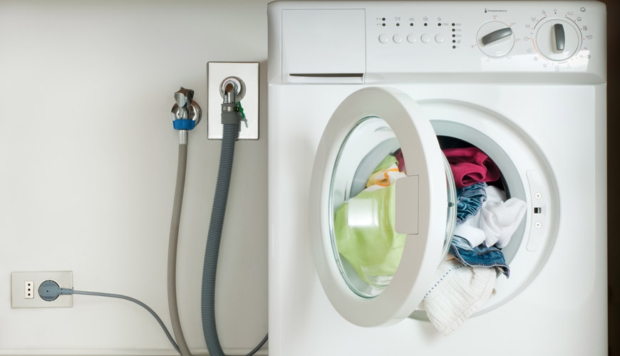 installed washing machine