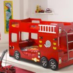 bed-car for a boy under a red bus