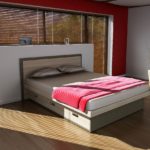 double bed with drawers