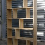 shelving yellow wood