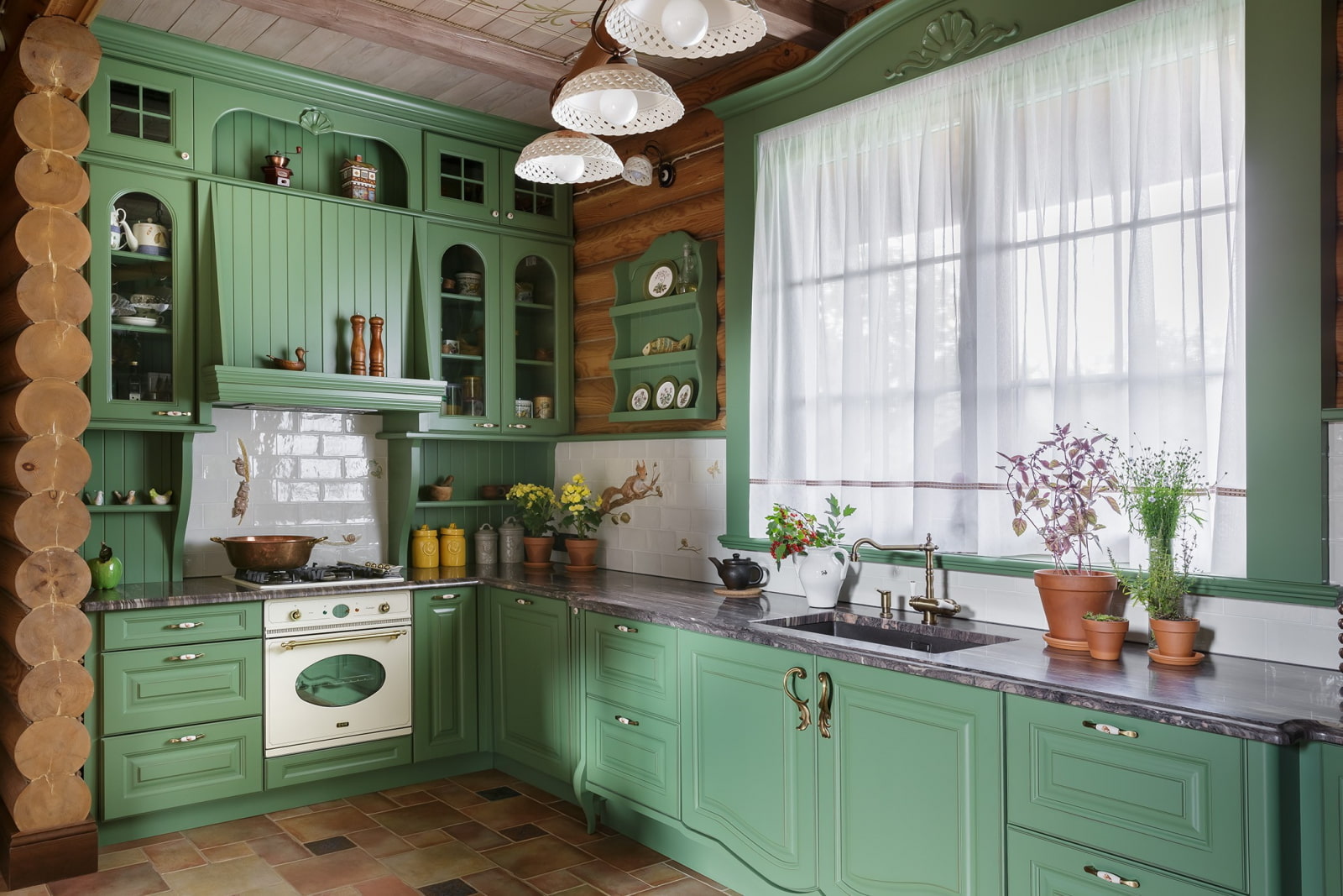 green kitchen