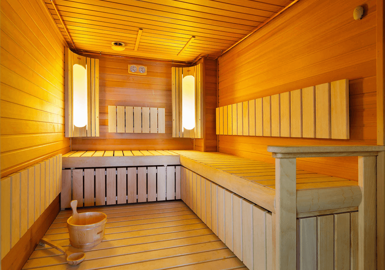 sauna à l'intérieur