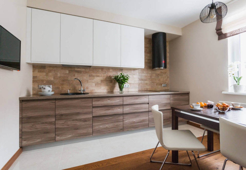 white brown kitchen