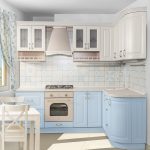 blue and white kitchen