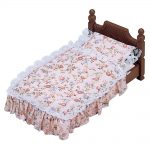 doll bed with bedspread