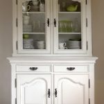 white sideboard with handles