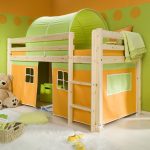 children's bunk bed green