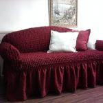 sofa cover bordeaux