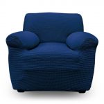 housse de chaise bleu