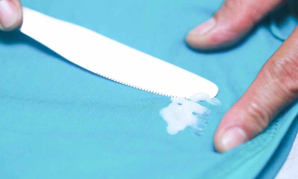 silicone sealant on clothing