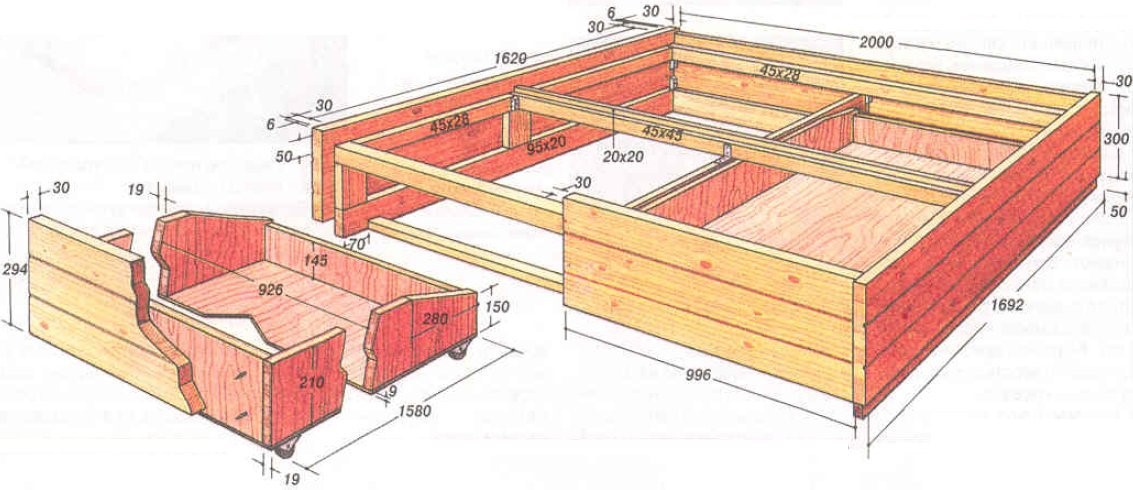 bed drawing