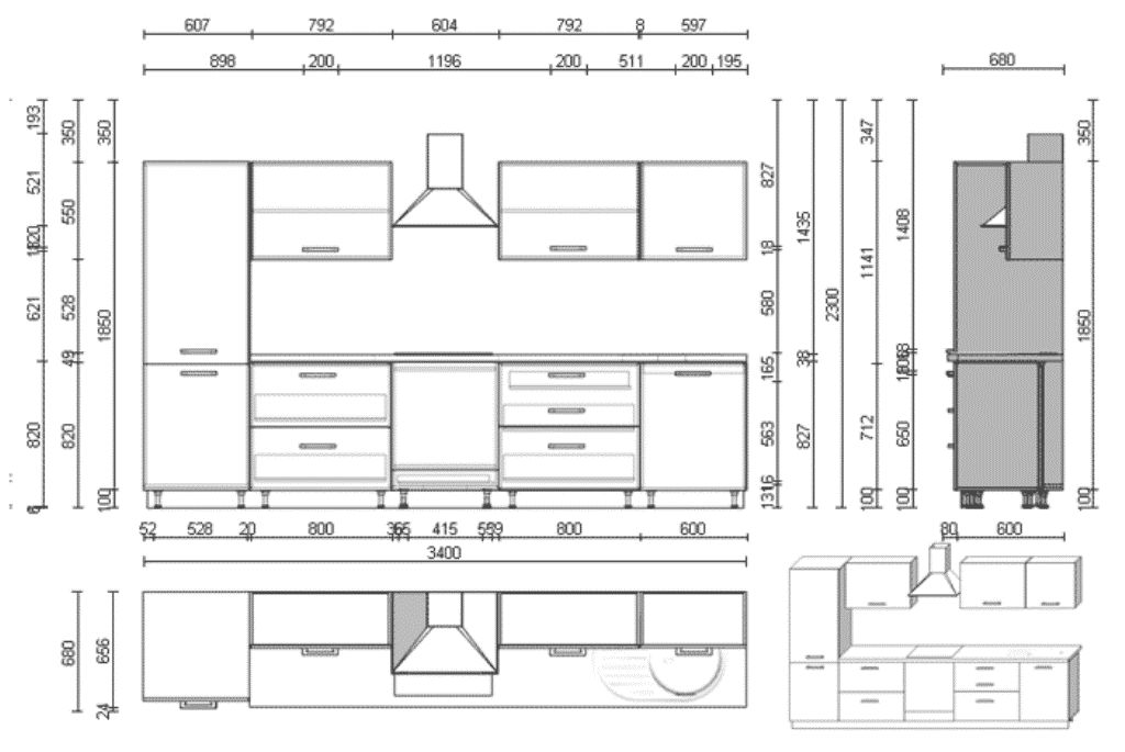 kitchen drawing