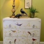 decoupage chest of drawers with birds