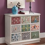 decoupage chest of drawers different squares