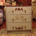 decoupage chest of drawers with stucco