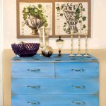 decoupage chest of drawers blue