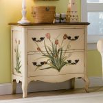 decoupage chest of drawers with grass