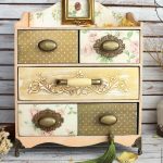 decoupage chest of drawers gilded