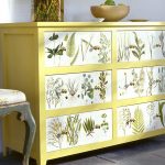 decoupage chest of drawers plant drawing