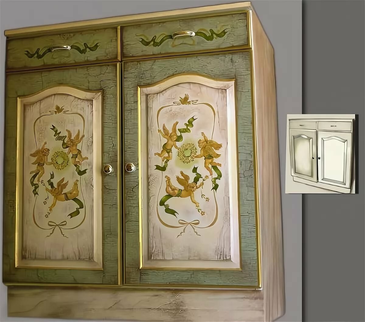 decoupage cabinet