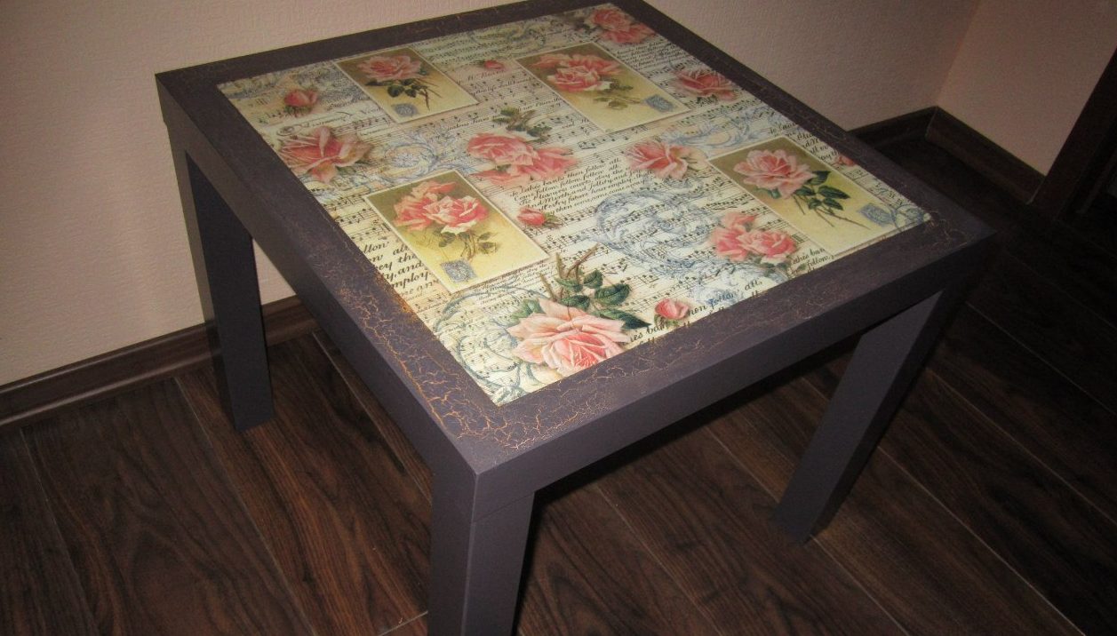 decoupage coffee table