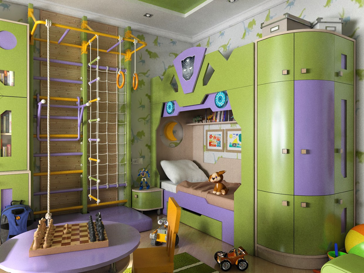 playroom for two children