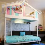 children's bunk bed house