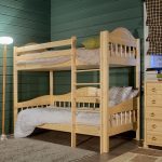 children's bunk bed light wood