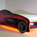 baby car bed with yellow illumination